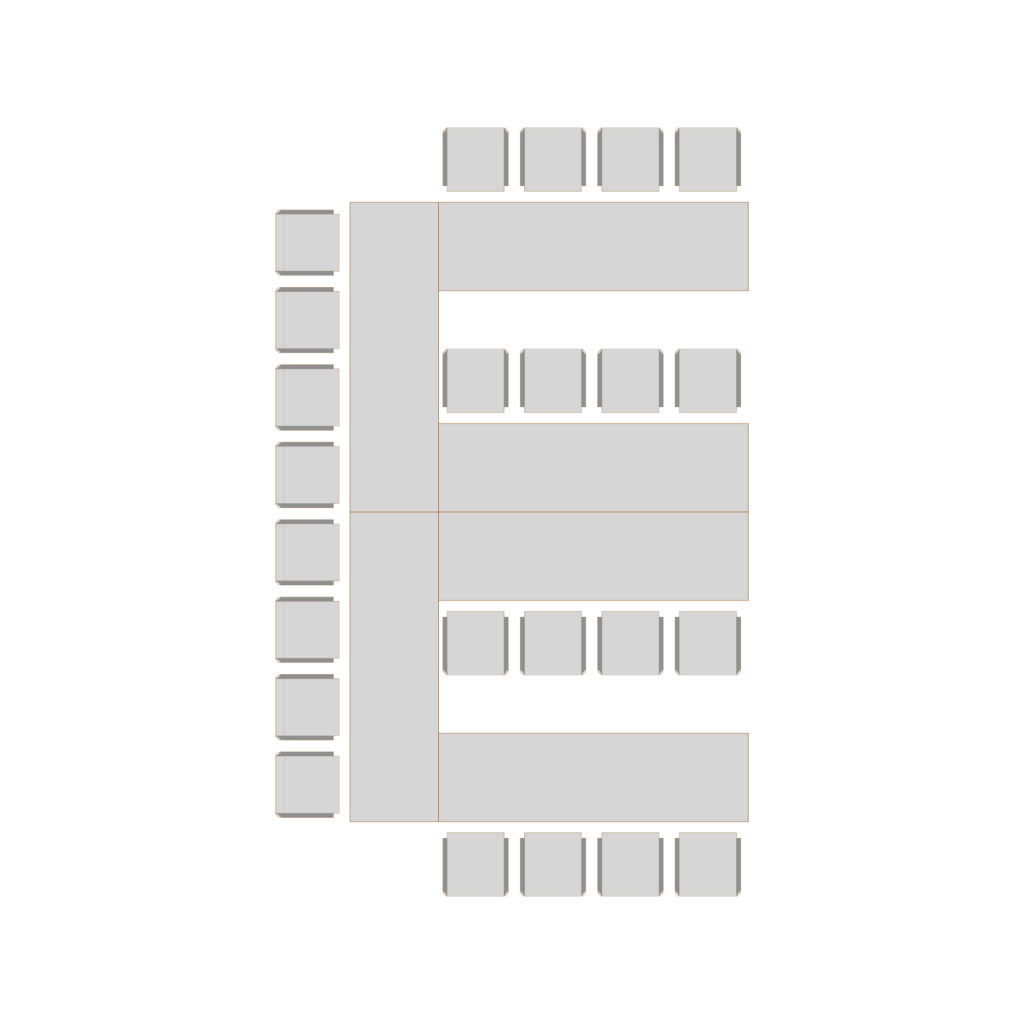 E Shape Layout